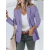 imageCicy Bell Womens Casual Blazers Open Front Long Sleeve Work Office Suit Jackets BlazerBlue Purple