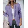 imageCicy Bell Womens Casual Blazers Open Front Long Sleeve Work Office Suit Jackets BlazerBlue Purple