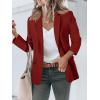 imageCicy Bell Womens Casual Blazers Open Front Long Sleeve Work Office Suit Jackets BlazerBurgundy