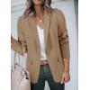 imageCicy Bell Womens Casual Blazers Open Front Long Sleeve Work Office Suit Jackets BlazerDark Khaki