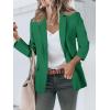 imageCicy Bell Womens Casual Blazers Open Front Long Sleeve Work Office Suit Jackets BlazerDeep Green