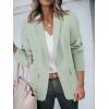 imageCicy Bell Womens Casual Blazers Open Front Long Sleeve Work Office Suit Jackets BlazerLight Green