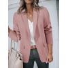 imageCicy Bell Womens Casual Blazers Open Front Long Sleeve Work Office Suit Jackets BlazerNude Pink