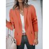 imageCicy Bell Womens Casual Blazers Open Front Long Sleeve Work Office Suit Jackets BlazerOrange