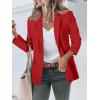 imageCicy Bell Womens Casual Blazers Open Front Long Sleeve Work Office Suit Jackets BlazerRed