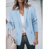 imageCicy Bell Womens Casual Blazers Open Front Long Sleeve Work Office Suit Jackets BlazerSky Blue