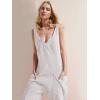 imageCicy Bell Womens Casual Corduroy Overalls Jumpsuits Ribbed Sleeveless V Neck Adjustable Straps Long Pants RompersBeige