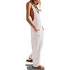 imageCicy Bell Womens Casual Corduroy Overalls Jumpsuits Ribbed Sleeveless V Neck Adjustable Straps Long Pants RompersBeige