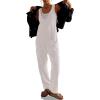 imageCicy Bell Womens Casual Corduroy Overalls Jumpsuits Ribbed Sleeveless V Neck Adjustable Straps Long Pants RompersBeige