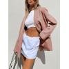 imageCicy Bell Womens Casual Oversized Blazer Button Down Long Sleeve Lapel Work Office Blazer Jackets with PocketsBlack Pink