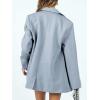 imageCicy Bell Womens Casual Oversized Blazer Button Down Long Sleeve Lapel Work Office Blazer Jackets with PocketsBlue