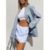 imageCicy Bell Womens Casual Oversized Blazer Button Down Long Sleeve Lapel Work Office Blazer Jackets with PocketsBlue