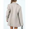 imageCicy Bell Womens Casual Oversized Blazer Button Down Long Sleeve Lapel Work Office Blazer Jackets with PocketsLight Grey