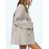 imageCicy Bell Womens Casual Oversized Blazer Button Down Long Sleeve Lapel Work Office Blazer Jackets with PocketsLight Grey
