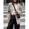 imageCicy Bell Womens Casual Oversized Blazer Button Down Long Sleeve Lapel Work Office Blazer Jackets with PocketsLight Grey
