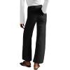 imageCicy Bell Womens Cotton Pants Wide Leg High Waisted Casual Pants Front PocketsBlack