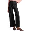 imageCicy Bell Womens Cotton Pants Wide Leg High Waisted Casual Pants Front PocketsBlack