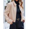 imageCicy Bell Womens Cropped Tweed Blazer Fall Casual Dressy Zip Up Work Office Jacket OuterwearBeige