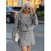 imageCicy Bell Womens Cropped Tweed Blazer Sets 2 Piece Outfits and Mini Skirt Sets Business Casual SuitsBlack