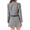 imageCicy Bell Womens Cropped Tweed Blazer Sets 2 Piece Outfits and Mini Skirt Sets Business Casual SuitsBlack