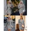 imageCicy Bell Womens Cropped Tweed Blazer Sets 2 Piece Outfits and Mini Skirt Sets Business Casual SuitsBlack