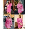 imageCicy Bell Womens Cropped Tweed Blazer Sets 2 Piece Outfits and Mini Skirt Sets Business Casual SuitsBright Pink