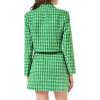 imageCicy Bell Womens Cropped Tweed Blazer Sets 2 Piece Outfits and Mini Skirt Sets Business Casual SuitsGreen