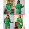 imageCicy Bell Womens Cropped Tweed Blazer Sets 2 Piece Outfits and Mini Skirt Sets Business Casual SuitsGreen