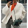 imageCicy Bell Womens Cropped Wool Jackets Fall V Neck Short Pea Coats Single Breasted Outerwear Winter OutfitsBeige