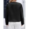 imageCicy Bell Womens Cropped Wool Jackets Fall V Neck Short Pea Coats Single Breasted Outerwear Winter OutfitsBlack