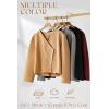 imageCicy Bell Womens Cropped Wool Jackets Fall V Neck Short Pea Coats Single Breasted Outerwear Winter OutfitsCoffee
