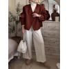 imageCicy Bell Womens Cropped Wool Jackets Fall V Neck Short Pea Coats Single Breasted Outerwear Winter OutfitsCoffee
