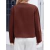 imageCicy Bell Womens Cropped Wool Jackets Fall V Neck Short Pea Coats Single Breasted Outerwear Winter OutfitsCoffee