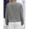 imageCicy Bell Womens Cropped Wool Jackets Fall V Neck Short Pea Coats Single Breasted Outerwear Winter OutfitsGrey