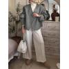 imageCicy Bell Womens Cropped Wool Jackets Fall V Neck Short Pea Coats Single Breasted Outerwear Winter OutfitsGrey