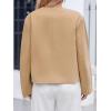 imageCicy Bell Womens Cropped Wool Jackets Fall V Neck Short Pea Coats Single Breasted Outerwear Winter OutfitsKhaki