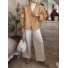 imageCicy Bell Womens Cropped Wool Jackets Fall V Neck Short Pea Coats Single Breasted Outerwear Winter OutfitsKhaki