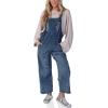 imageCicy Bell Womens Denim Overalls Loose Fit Summer Baggy Distressed Adjustable Strap Jeans Overall JumpsuitsBlue