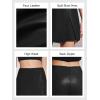 imageCicy Bell Womens Faux Leather Skorts High Waisted Shorts Button Front Mini PU SkirtsBlack