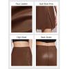 imageCicy Bell Womens Faux Leather Skorts High Waisted Shorts Button Front Mini PU SkirtsBrown