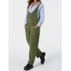 imageCicy Bell Womens Fleece Overalls Jumpsuits Loose Fit V Neck Sleeveless Jumpsuit Sherpa Fuzzy Fall OutfitsArmy Green