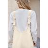 imageCicy Bell Womens Fleece Overalls Jumpsuits Loose Fit V Neck Sleeveless Jumpsuit Sherpa Fuzzy Fall OutfitsBeige