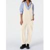 imageCicy Bell Womens Fleece Overalls Jumpsuits Loose Fit V Neck Sleeveless Jumpsuit Sherpa Fuzzy Fall OutfitsBeige