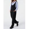imageCicy Bell Womens Fleece Overalls Jumpsuits Loose Fit V Neck Sleeveless Jumpsuit Sherpa Fuzzy Fall OutfitsBlack