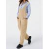 imageCicy Bell Womens Fleece Overalls Jumpsuits Loose Fit V Neck Sleeveless Jumpsuit Sherpa Fuzzy Fall OutfitsKhaki