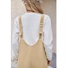 imageCicy Bell Womens Fleece Overalls Jumpsuits Loose Fit V Neck Sleeveless Jumpsuit Sherpa Fuzzy Fall OutfitsKhaki