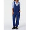 imageCicy Bell Womens Fleece Overalls Jumpsuits Loose Fit V Neck Sleeveless Jumpsuit Sherpa Fuzzy Fall OutfitsNavy