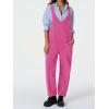 imageCicy Bell Womens Fleece Overalls Jumpsuits Loose Fit V Neck Sleeveless Jumpsuit Sherpa Fuzzy Fall OutfitsRose Red