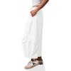 imageCicy Bell Womens Harem Pants Casual Baggy Elastic Waist Wide Leg Beach Pants with PocketsWhite