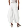 imageCicy Bell Womens Harem Pants Casual Baggy Elastic Waist Wide Leg Beach Pants with PocketsWhite